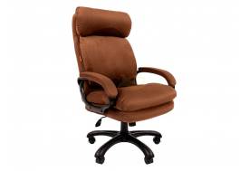 Кресло Chairman Home 505 Россия ткань Т-14 коричневый (черный пластик)