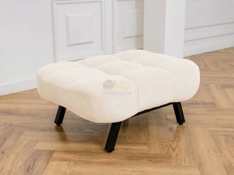 Пуф 1114 ткань Вивальди 01 белый