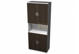 Шкаф-стеллаж пятиярусный двухсекционный с четырмя дверями ПД2