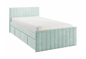 Кровать с ящиками Твикс цвет велюра мята
