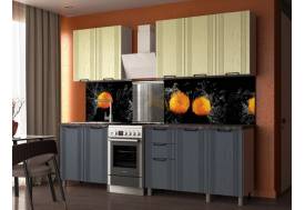 Кухня Вандт 2000 без стекла МДФ Айвори/Лунный Кратер без столешницы