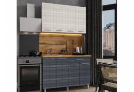 Кухня Лига 1200 МДФ Сандал Белый/Сандал Серый без столешницы