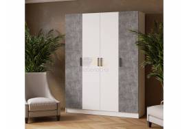 Шкаф комбинированный Ларс 1600 без зеркал белый/ателье светлое