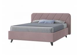 Кровать Николь с ПМ 1800х2000 мм микровелюр розовый