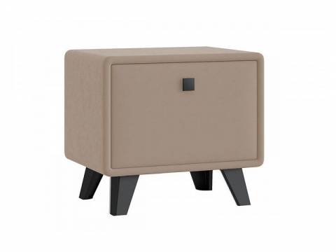 Тумба Николь 1 ящик микровелюр бежевый