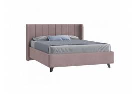 Кровать Виола с ПМ 1600х2000 мм микровелюр розовый