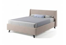 Кровать Лорен с ПМ 1400х2000 мм микровелюр бежевый