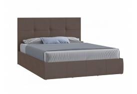 Кровать Твист с ПМ 1200х2000 мм микровелюр шоколад
