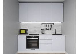 Кухонный гарнитур Смоки 2200 (верх 950 мм) МДФ