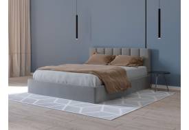 Кровать Кёльн основание ЩИТ 160 Серый велюр