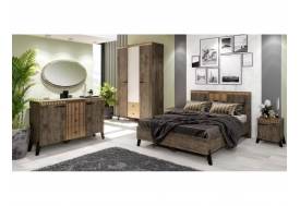 Спальня Ольга 3 дуб коми, лофт голден пэлас