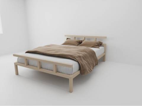 Кровать металлическая Лофт 800 бежевая