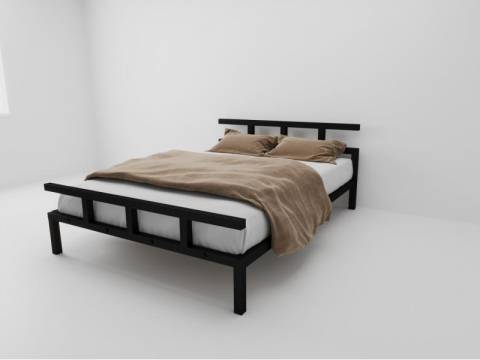 Кровать металлическая Лофт 800 черная