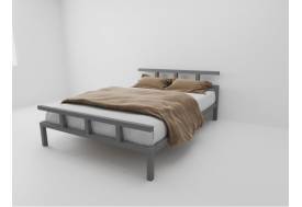 Кровать металлическая Лофт 1200 серая