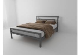 Кровать металлическая Куба 1600 серая