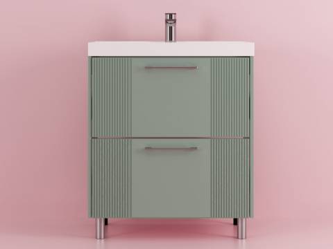 Тумба Альба 60 напольная 2 ящика Океан 60 мята