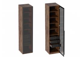 Шкаф одностворчатый Браун со стеклянной дверью