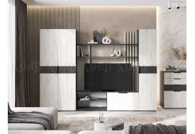 Гостиная модульная Роджина Дуб Крафт Белый, Графит