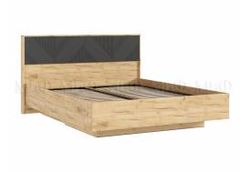Кровать парящая 1600 Ирис (с ПМ) Браш Графит/Дуб Крафт