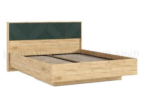 Кровать парящая 1600 Ирис (с ПМ) Браш Мени Грин/Дуб Крафт