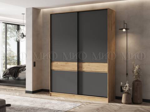 Шкаф-купе 1800 Роджина Дуб крафт/Графит