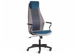 Кресло AVIATOR флок синий/серый