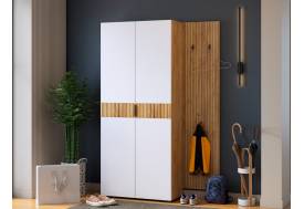 Прихожая Мебельсон К7 дуб крафт золотой/белое дерево