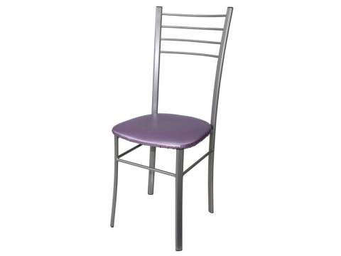 Стул Лайт ДХ-5 на серебряном каркасе обивка сиреневый