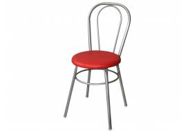 Стул №1 ДХ-8 без мягкой спинки обивка красный