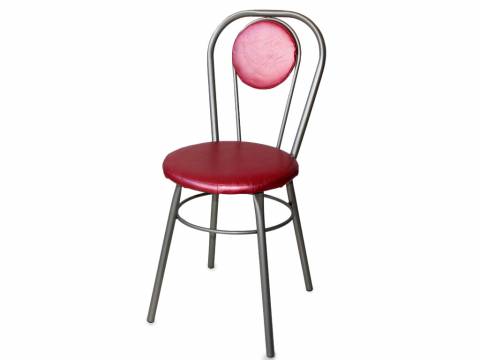 Стул №1 ДХ-7 с мягкой спинкой обивка малиновый