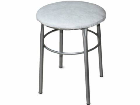 Табурет круглый ДХ-10 обивка белый