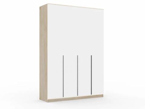 Шкаф Монблан New распашной 1600 4-х дверный Дуб сонома-Белый Шагрень