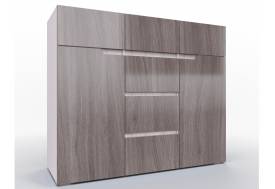 Комод 1200 Трио Серебряный орех