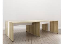 Стол для переговоров (Е-4) Eclectic eco Дуб рокпайл-белый