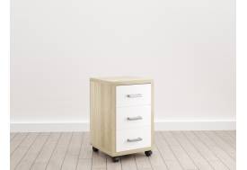 Тумба подкатная (Е-7) Eclectic eco Дуб рокпайл-белый