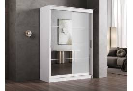 Шкаф-купе Гранд-1 1600 Белый гладкий-двери Зеркало-Лакобель белый