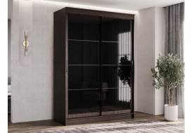 Шкаф-купе Гранд-1 1600 Дуб Венге-двери Лакобель черный