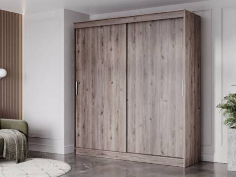 Шкаф-купе Гранд-1 2000 Дуб Горный-двери ЛДСП