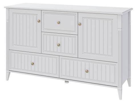 Комод 2 двери 4 ящика Мэгги Белый