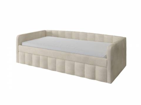 Кровать Молли 900 с выкатной частью вариант 1 светло-бежевый
