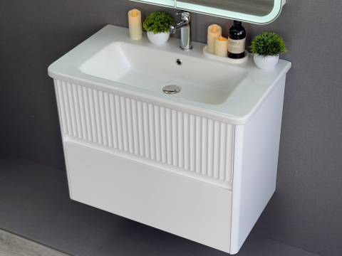 Тумба с раковиной Wave 80 белая