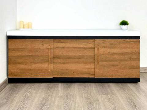 Экран под ванну МДФ Alt Black 1600 мм дуб