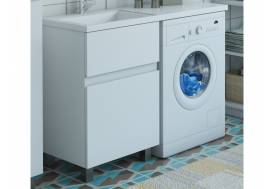 Тумба с раковиной Dallas Luxe 1200 напольная 2 ящика левая