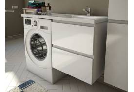 Тумба с раковиной Dallas Luxe 1200 навесная 2 ящика правая