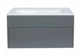 Тумба с раковиной Uperwood Lotus Premium серая 80 см