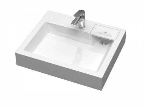 Раковина над стиральной машиной Uperwood Vission 60х50 см белая глянцевая