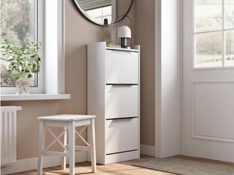 Обувница (450) 3 ящика белая