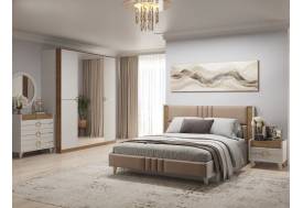 Спальня Модена белый/эбен светлый