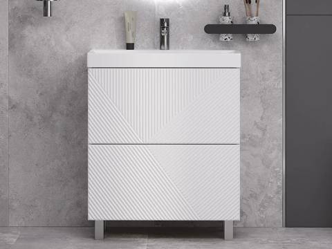 Тумба с раковиной Edge 80 напольный белый