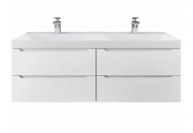Тумба с раковиной Uperwood Tanos 120 см подвесная двойная белый